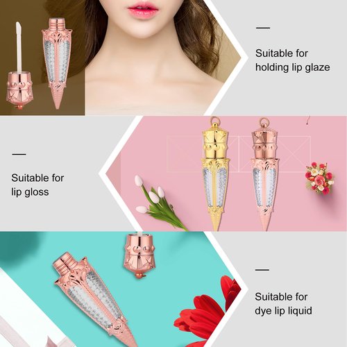 FRCOLOR Refillable Lip Gloss Tubes Set 10Pcs Radish Design Compact Empty Lip Balm Containers Leak-Proof Diy Portable Makeup Accessories