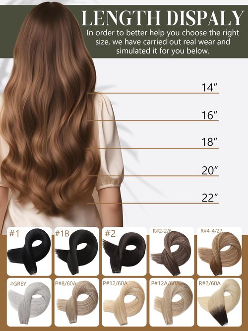 Loxxy Sew in Hair Extensions Real Human Hair Genius Weft 18 Inch Straight Ombre Chestnut Brown Mixed Dark Brown with Dark Brown Roots Hand Tied Weft Hair Extensions Human Hair Hair for Women 50g