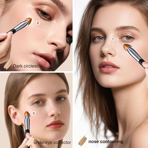 Skiennix Concealer Brush - Triangle Design for Precise Undereye Coverage | Perfect for Dark Circles