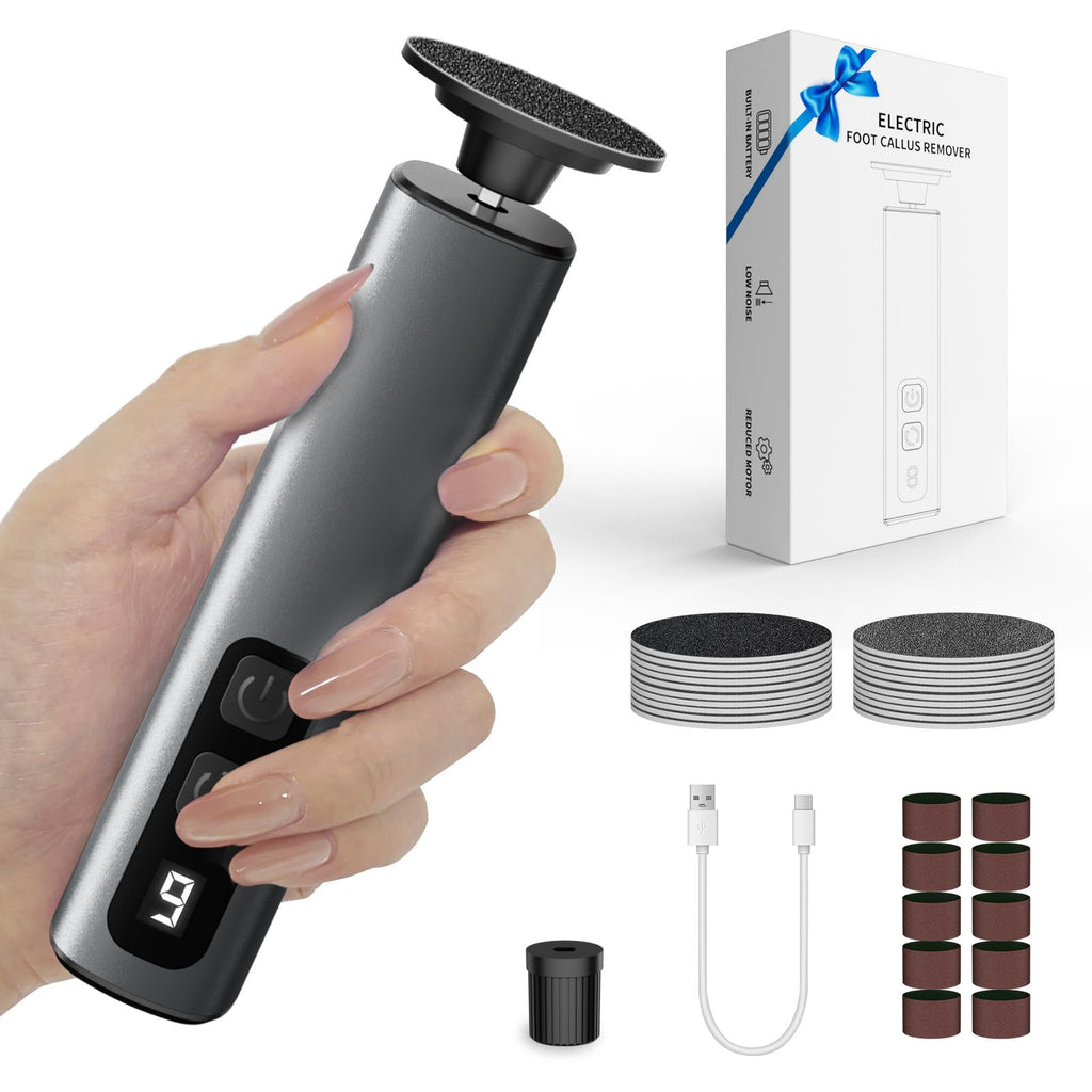 Waysse Electric Foot Callus Remover, Callus Remover for Feet with 9 Adjustable Speeds,Rechargeable Pedicure Tool with Replacement Sandpaper Discs for Dead Skin Calluses