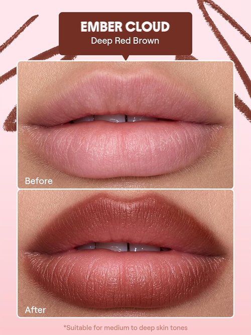SheGlam Cloudline Blur Lip Liner - Long-Lasting, Vegan & Cruelty-Free Lip Stain in Ember Cloud