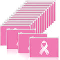 100 Pieces Breast Cancer Awareness Makeup Bags Bulk Pink Ribbon Cosmetic Pouches Breast Cancer Survivor Gifts for Woman Girls Multi Purpose Zipper Eva Waterproof Toiletry Pouch Bags (Classic Style)