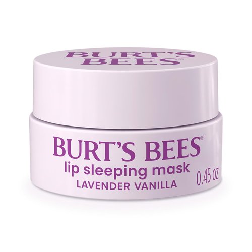 Burt’s Bees Lavender Vanilla Lip Sleeping Mask - Hydrating Overnight Treatment with Hyaluronic Acid & Squalane | 0.45 oz