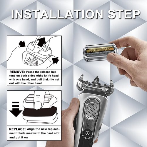 Braun 92S Series 9 Electric Shaver Replacement Heads - Upgraded 2-Pack Compatible with Series 9 Models