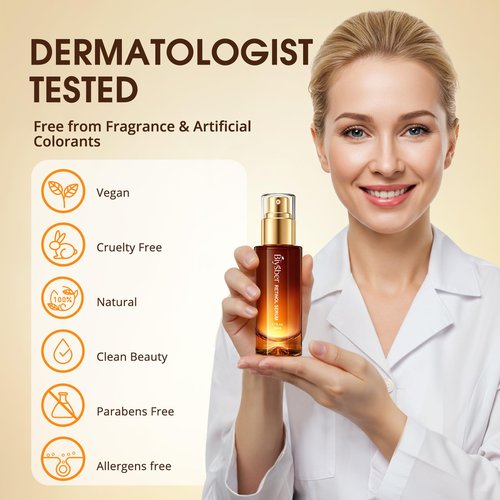 BIYSBER Retinol Collagen Serum for Face: Anti Aging & Anti Wrinkle Repair Peptide Serum with Boost Hydration Formula - Day/Night Facial Firming Neck Plump Skin Care for Women/Men(1.70 Fl Oz)
