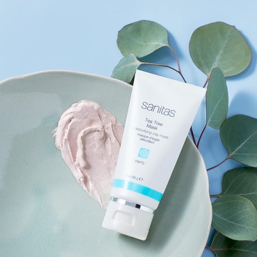 Sanitas Skincare Tea Tree Mask - Purifying Detox Clay Treatment with Salicylic Acid | 2 Ounces