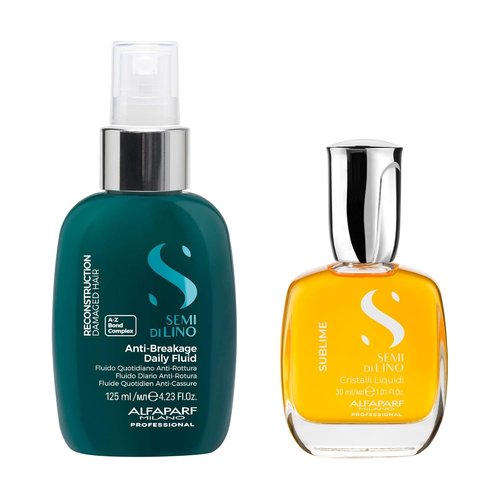 ALFAPARF MILANO Hair Oil Serum & Reparative Fluid Set - Heat Protector for Damaged Hair | Vegan, Strengthens & Adds Shine