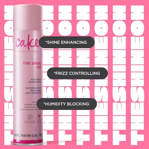 Cake Beauty Anti-Frizz Shine Spray - Humidity-Blocking Formula for Smooth, Shiny Hair - 4.2 Oz