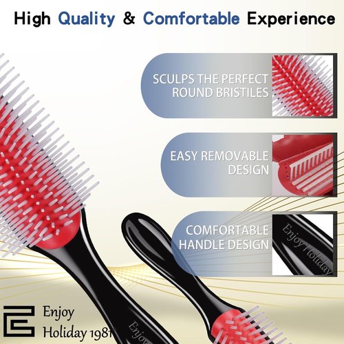 Skiennix Hair Brush Set - 2 PCS Classic Styling Brushes for Curly, Thick Hair | Detangling & Shaping Tools