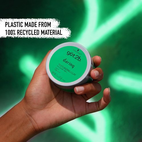 Got2b Daring Texturizing Clay - Matte Finish & High Hold Hair Clay for Men & Women | 2 Fl Oz