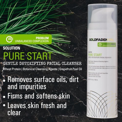 Goldfaden MD Pure Start Facial Cleanser - Gentle Detoxifying Formula | 5 Fl Oz