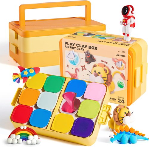 Skiennix Air Dry Clay Kit for Kids - Complete Modeling Set with Storage Box & Tools | Ages 6-12