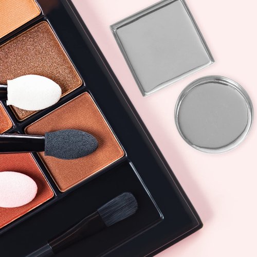 Beatifufu 30pcs Empty Metal Round and Square Pans for Eyeshadow and Makeup Palettes Empty Eyeshadow Containers and Accessories for DIY Makeup Projects
