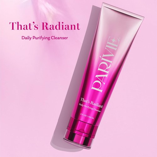 Parivie Radiant Daily Purifying Cleanser - Gel-to-Cream Face Wash with BHA & Ceramides | 5 fl oz