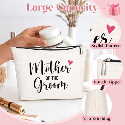 GevGuxLuo Mother of The Groom Gifts Wedding Gift Marriage Gifts Makeup Bag