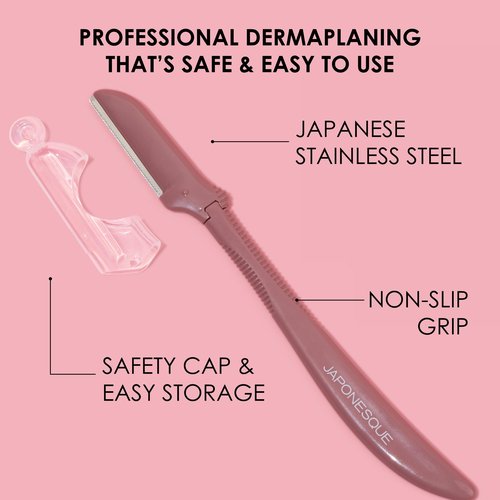 JAPONESQUE Dermaplaner Replacement Blades 4-Pack, Facial Razor Blade Heads Only