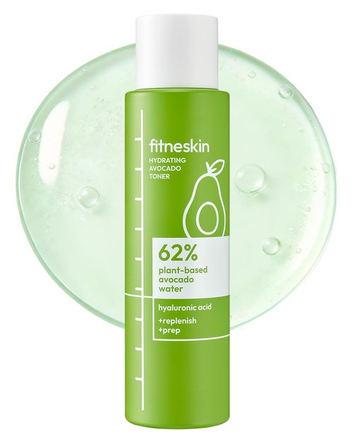 fitneskin Hydrating Avocado Toner, 5.1 Fl Oz (150ml) –62% Plant-Based Avocado Extract + Hyaluronic Acid – Alcohol-Free, Fragrance-Free, Vegan, Dermatologist-Tested, Korean Skincare