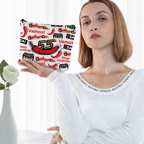 G2TUP Racing Car Cosmetic Bag Racer Fans Gift Stop Inventing Racing Zipper Pouch Bag Racer Merchandise (Stop Inventing)