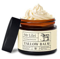 Lilei Beauty Beef Tallow for Skin - 100% Organic Grass-Fed Beef Tallow Balm with Raw Honey, Natural Whipped Face Moisturizer & Body Butter for Dry & Sensitive Skin, Non-Greasy (Unscented, 50g/1.76oz)