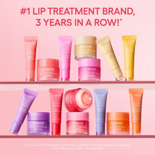 LANEIGE Minty Lip Duo: Peppermint Lip Sleeping Mask and Candy Cane Lip Glowy Balm for Soft, Hydrated Lips