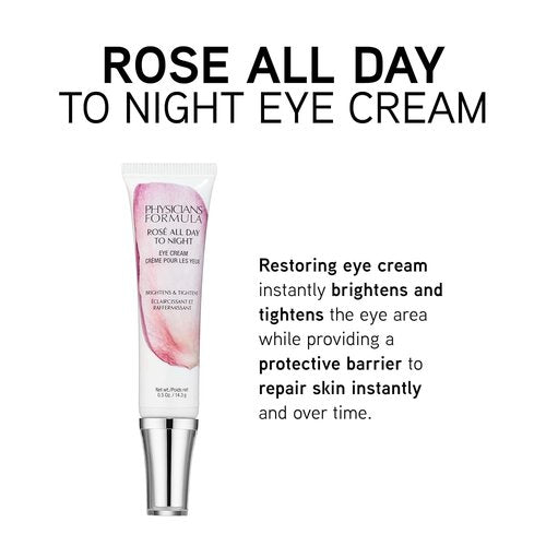 Physicians Formula Rosé All Day Eye Cream - Reduce Dark Circles & Puffiness | Hypoallergenic, Dermatologist Tested