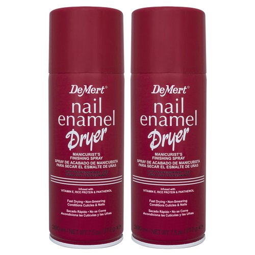 Demert Brands Nail Enamel Dryer Manicurist's Finishing Spray - (2-Pack) 7.5 fl oz Spray Can - Fast Drying
