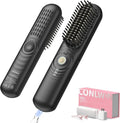 Skiennix Cordless Hair Straightener Brush - Portable Mini Travel Design for Thick Curly Hair | 350M Negative Ions for Frizz-Free Styling