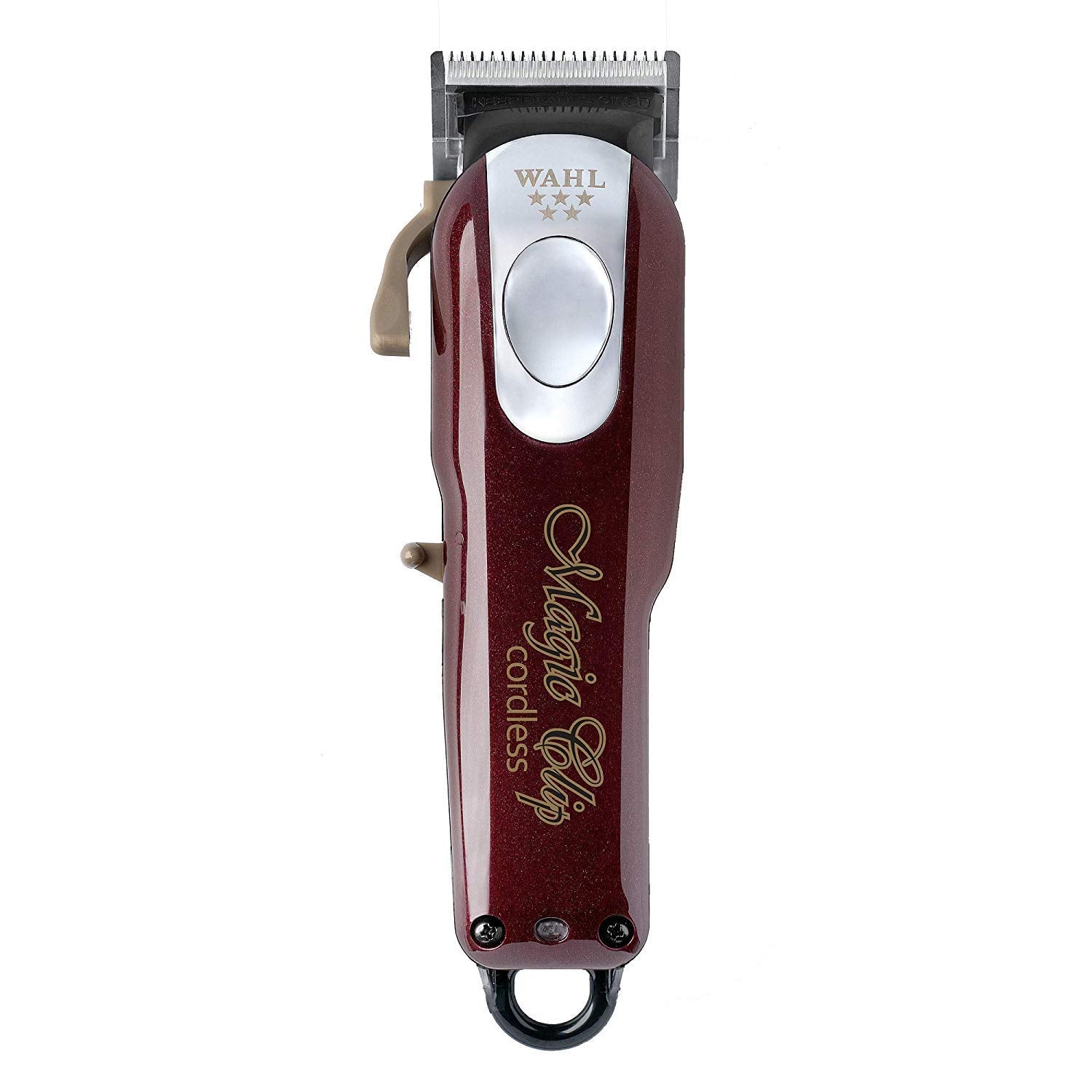 Wahl Professional 5-Star Magic Clip #8148 - Precision Cordless Fade Clipper for Barbers - Includes Bonus Neck Duster (Burgundy)