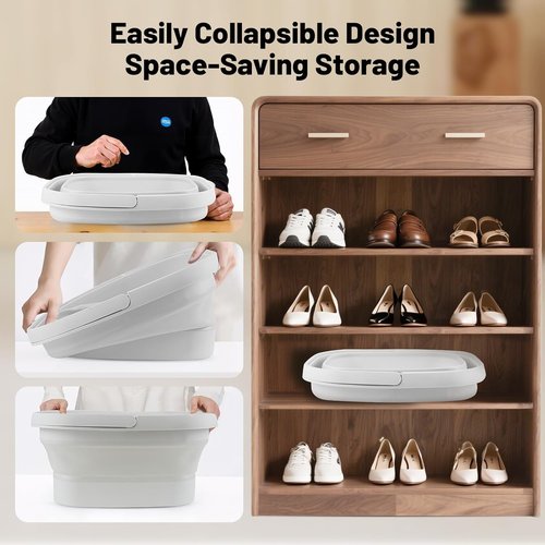 Ionic Foot Bath Detox Machine,Foot Detox Foot Bath Soak Tub with 2 Arrays,80 Disposable Foot Spa Liners,Detox Sea Salt,Folding Foot Spa Bucket,Home Salon-Level Foot Soaking Tub