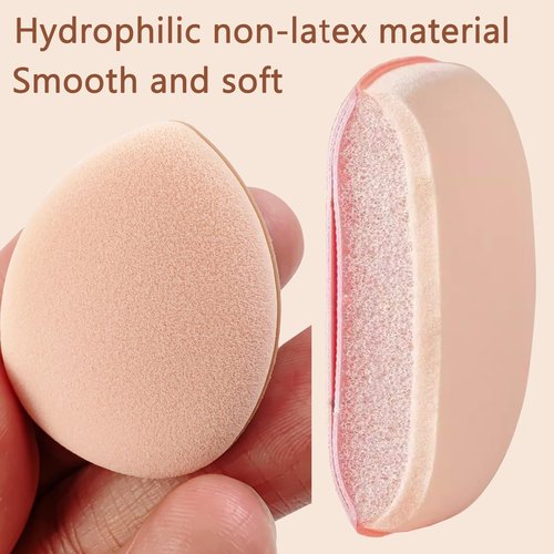 ROYHOO 75PCS Finger Powder Puff Mini Makeup Sponge Soft Beauty Makeup Blender Puff for Foundation, Face Powder, Under Eye Setting, Concealer, Repair Cream, Cosmetic Tool