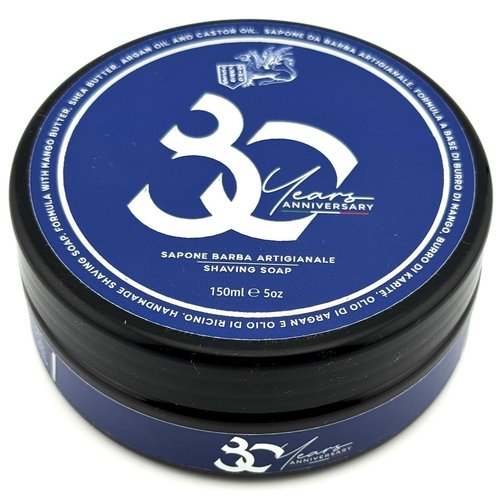TFS 80th Anniversary Shaving Soap Cream – Artisan Men’s Shaving Soap Made in Italy, Citrus Floral Woody Fragrance, Rich Protective Lather, Moisturizing Formula for Smooth Shave – 150ml