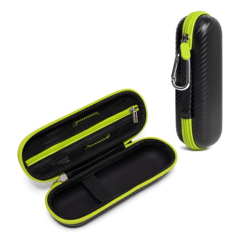 Nincha Compact Travel Trimmer Case for Philips Hybrid Electric Trimmer and Shaver, Face + Body Groomer QP2724/90, QP2834/70, QP1924/70, QP6531/70, QP4631/90, Hard Carrying Case, Limegreen&Black