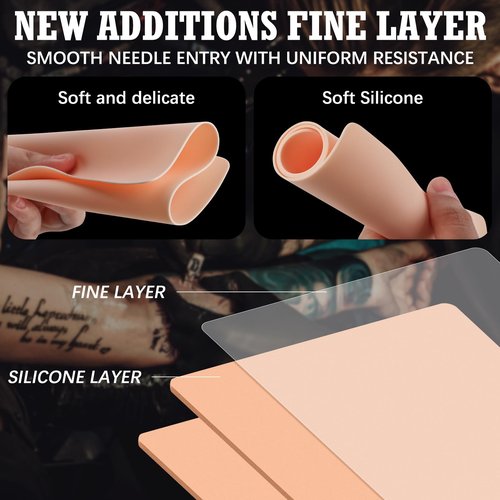 Jingmore 1015 Pcs Tattoo Skin Practice Kit Included 1000 Tattoo Ink Caps 3 Storage Containers 2 Ink Cup Holders 5 Practice Skins 3mm 5 Paper Transfer for Tattoos Supplies