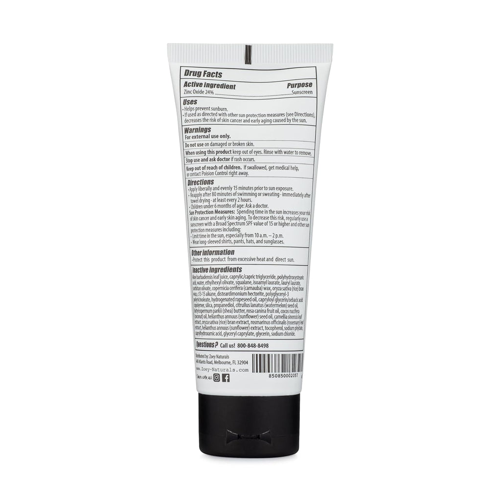 Zoey Naturals SPF 50+ Sunscreen for Babies - Water-Resistant, Reef-Safe, Non-Nano Zinc Oxide, Made in USA