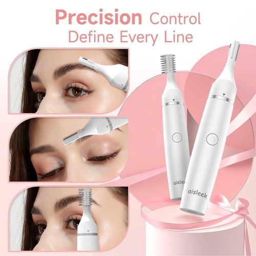 Nose Hair Trimmer for Women & Men, 3-in-1 Facial Hair Remover for Peach Fuzz, Eyebrow Trimmer, Shaper & Shaver, Ear & Face Grooming Kit, USB-C Rechargeable, Painless, Dry Use, Compact & Travel-Ready
