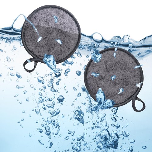 Large Reusable Makeup Remover Pads for Face, Soft Microfiber Makeup Remover Cloths Washable, Premiun 5 INCH Face Cleaning Pad with Laundry Bag, 12 Pack Grey