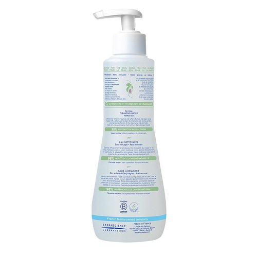 Mustela Baby Cleansing Water - No-Rinse Micellar Formula with Avocado & Aloe Vera - Gentle for Face, Body & Diaper - 1 or 2-Pack