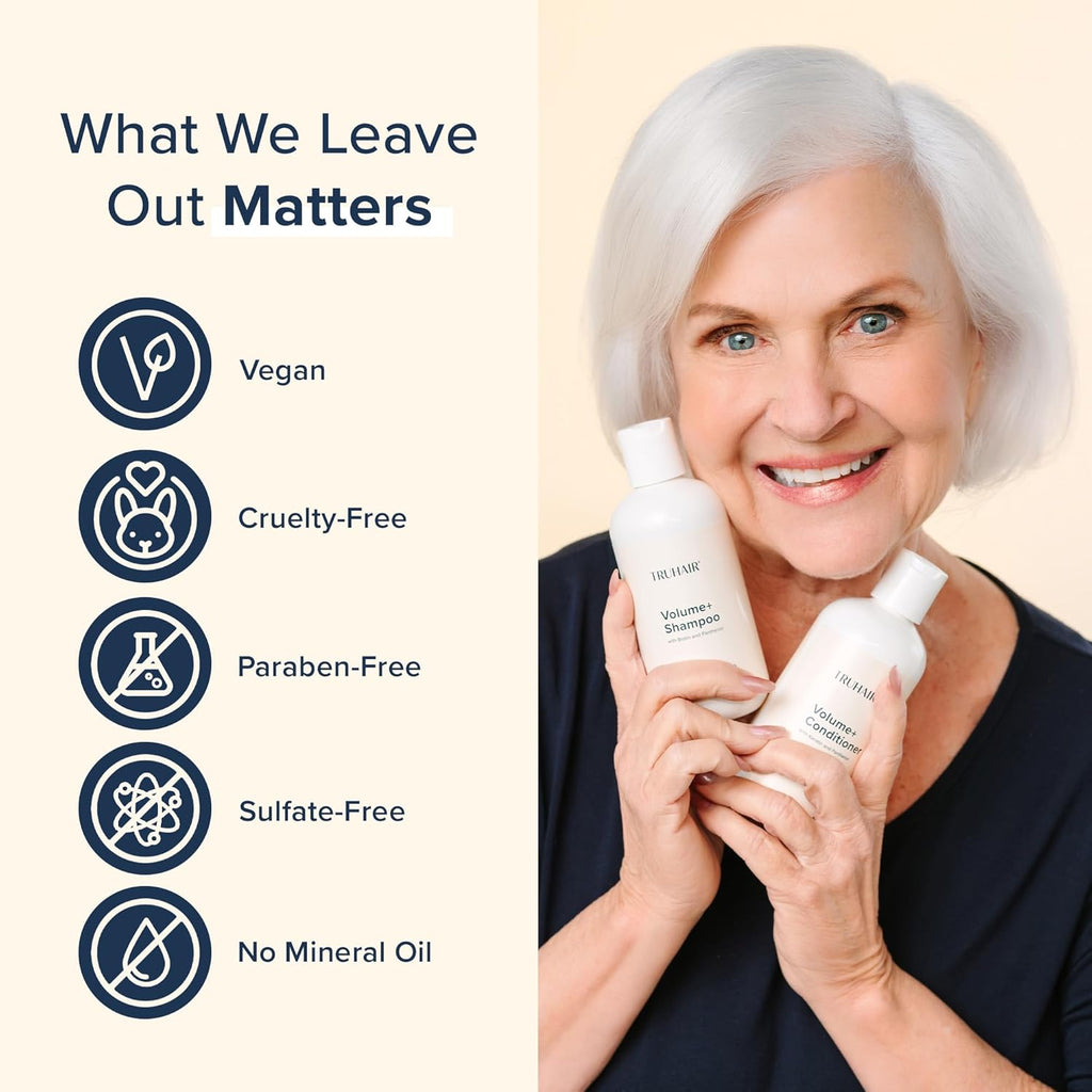TRUHAIR Volume+ Conditioner - Lightweight Hydration & Shine with Keratin & Panthenol - 8 oz