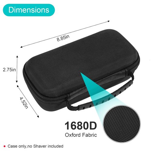 SLODE Hard Travel Case - Philips Norelco OneBlade QP2520/2530/2724/2834 - Durable Carrying Bag (Black)
