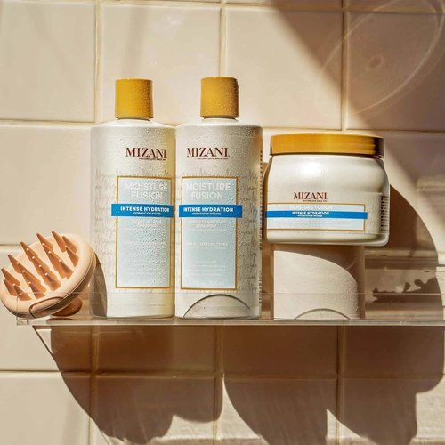 Mizani Moisture Fusion Clarifying Shampoo - Gentle Cleanse with Charcoal for Curly Hair