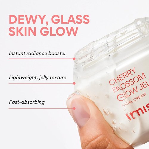 Innisfree Cherry Blossom Glow Jelly Cream - Hydrating Korean Moisturizer with Niacinamide for Radiant Skin