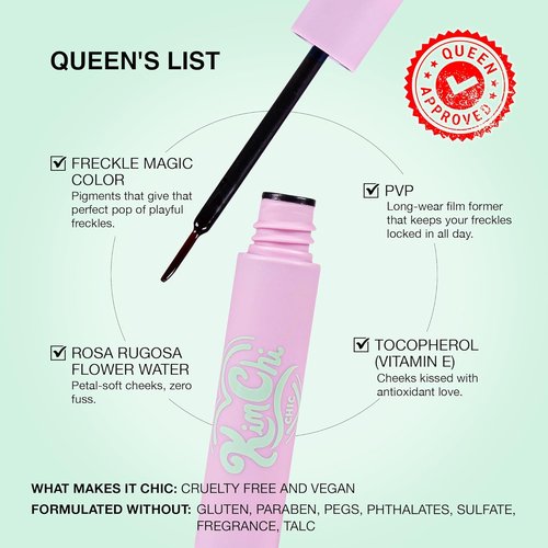 KimChiChic Beauty Candy Girl Fake Freckle Pen - Natural-Looking, Fast-Drying Makeup | Red-Brown Shade, 0.10 fl oz