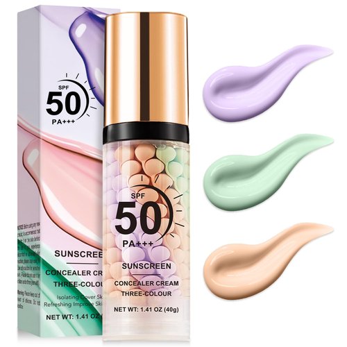 Skiennix 3-in-1 Color Correcting Serum - SPF 50 Primer & Sunscreen for Flawless Makeup Finish