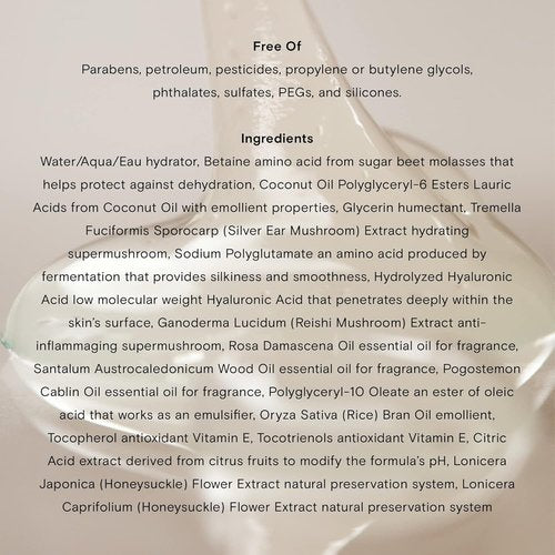 Moon Juice Plump Jelly Hyaluronic Acid Serum - Hydrating Anti-Aging Formula with Peptides & Mushrooms, 1 Fl Oz