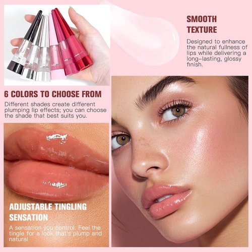 **BAISEN DIARY Plumping Lip Oil - Ultra-Hydrating Gloss for Smooth, Juicy Lips | Instant Volume & Shine**