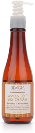 Shea Terra Organics Mama’s Gold Stretch Mark Wonder Oil - Non-Toxic Maternity & Postpartum Belly Oil | 8oz