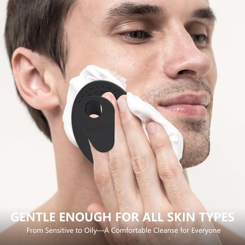 Face Scrubber 6 Pack, BEAUTAIL Silicone Manual Facial Cleansing Brush for Men Women, Gentle Face Scrubber Exfoliator, Skin Care Exfoliating Face Brush