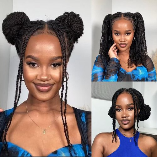 Afro Kinkys Bulk Human Hair for kinky curly Twist Human Braiding Hair For Micro Locs Extensions marley natural Black Color 16 inches 70g/pack