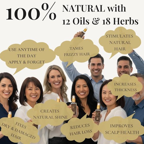 Revatology Botanical Hair & Scalp Serum - Daily Leave-In for Hair Growth & Scalp Conditioning | 12 Oils & 18 Herbal Extracts