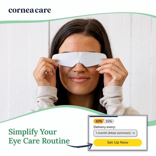 CorneaCare Rescue: Hydrogel Self Cooling Compress | Cold Eye Masks for Puffy Eyes | Self Cooling Eye Compress for Fast Relief | Travel Ready | 12 Count